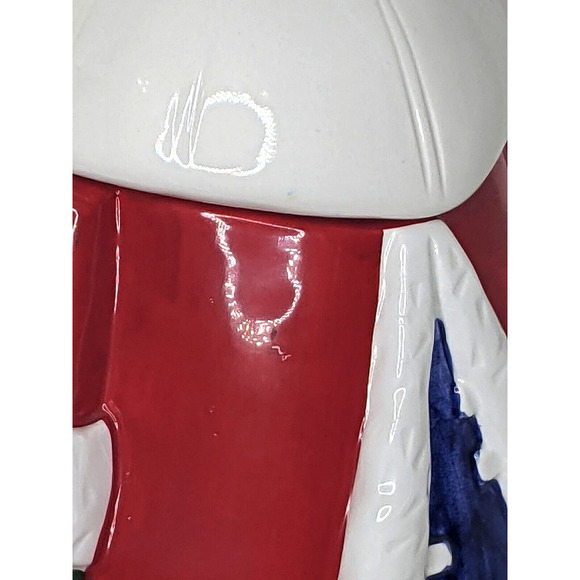 Santa Cookie Jar Old World 11 x 7" Tiny Scratch (Photos) - Picture 6 of 9